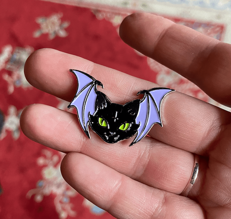 Vampire cat pin