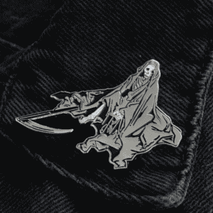 enamel pin is inspired by the drawing of Death
