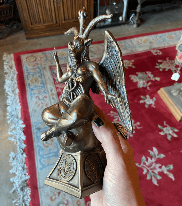 Side View of the Baphomet Statue