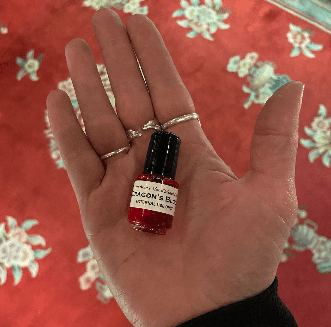 A Tiny Dragons Blood Oil Bottle
