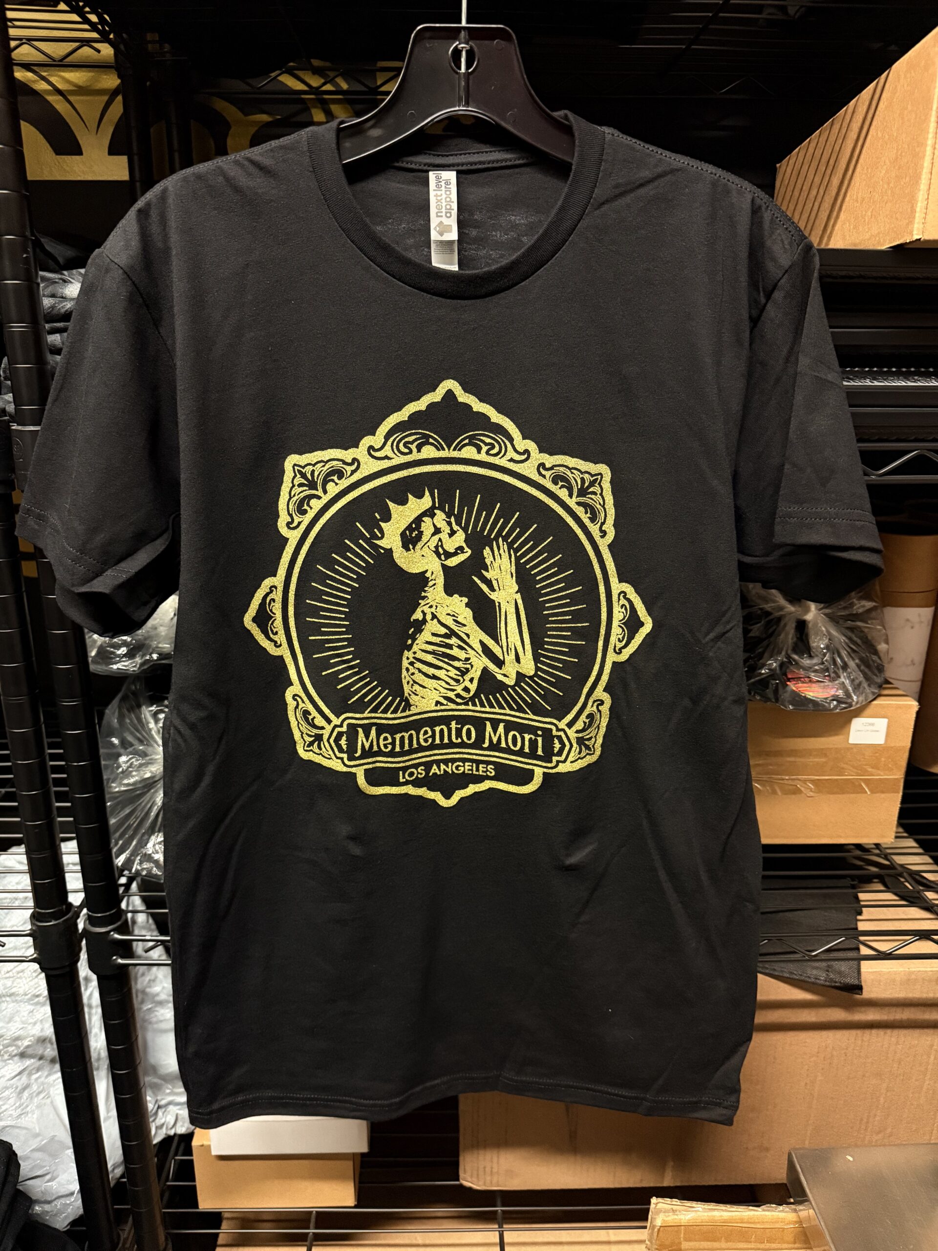 Grindstore Memento Mori - Camiseta prémium para hombre, Negro